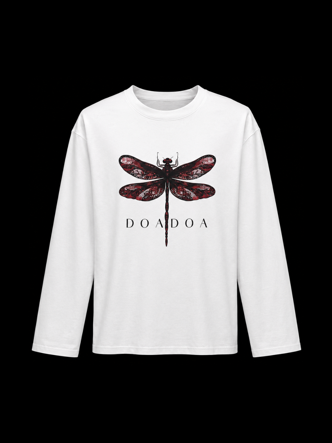 DOADOA Dragonfly Long Sleeves Statement Tee