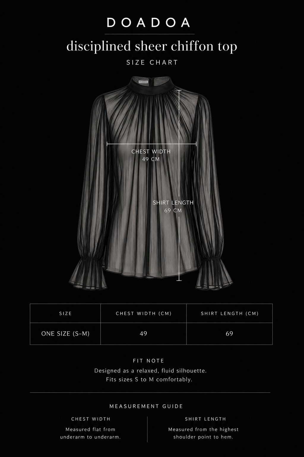 Disciplined Sheer Chiffon Top