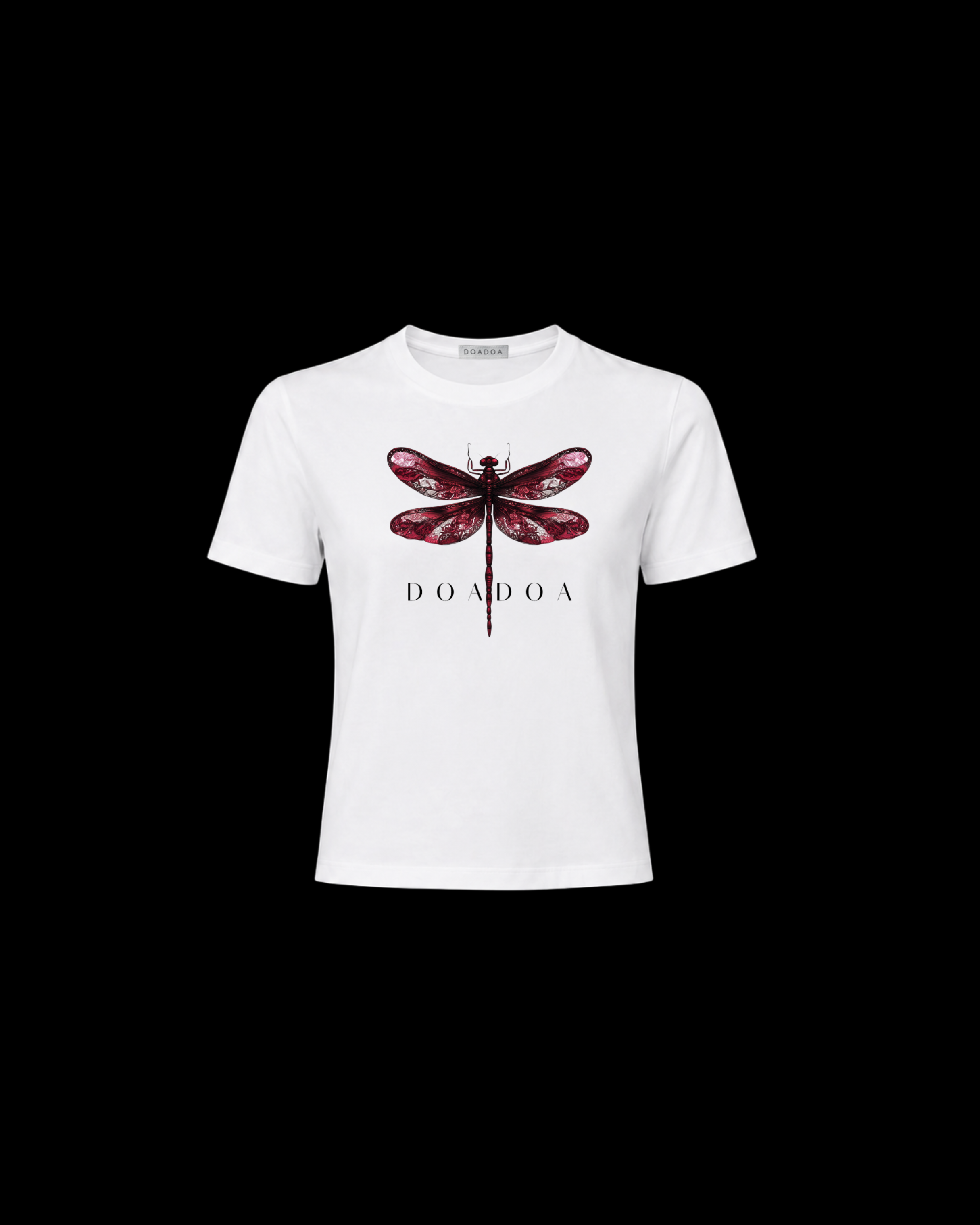 DOADOA Women Dragonfly Statement Tee