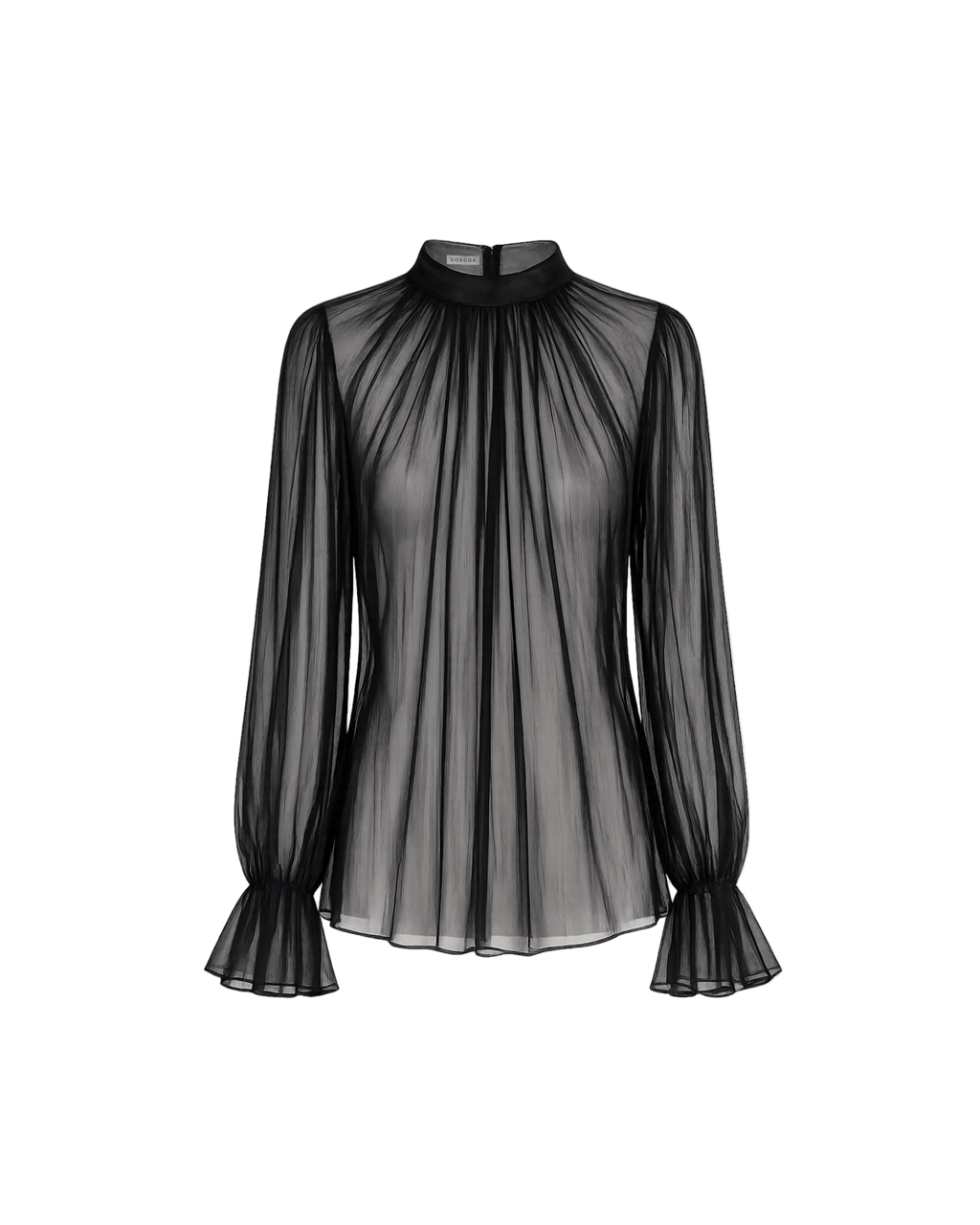 Disciplined Sheer Chiffon Top