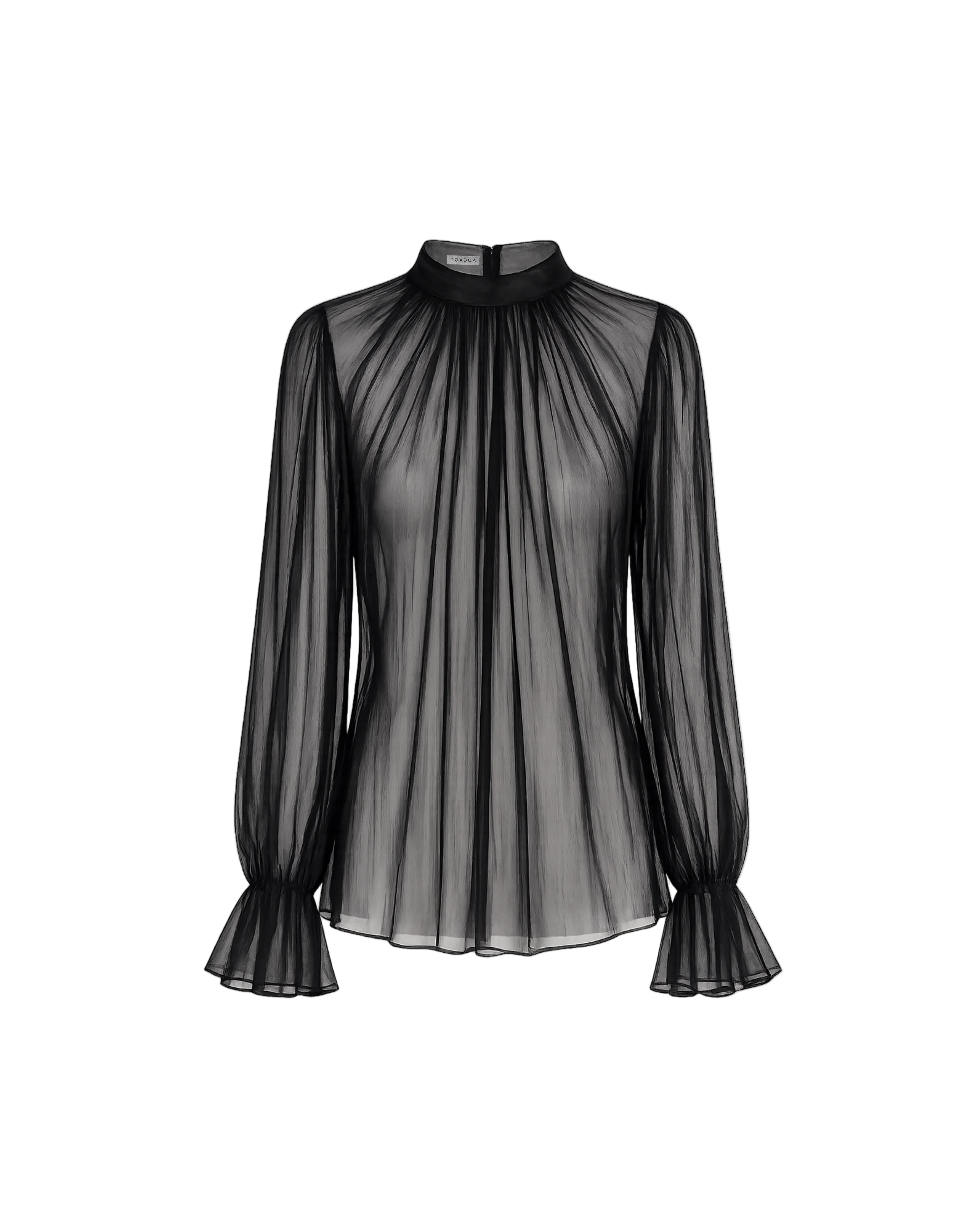 Disciplined Sheer Chiffon Top