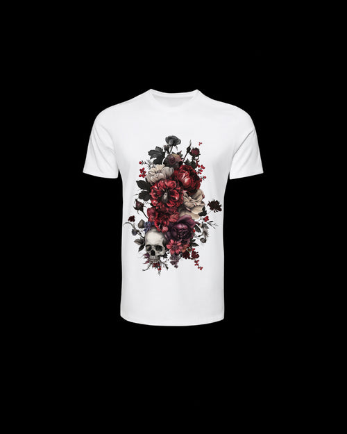 DOADOA Men Gothic Bloom Statement Tee